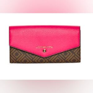 NWT LIZ CLAIBORNE Envelope Clutch/Wallet in Magenta and Brown